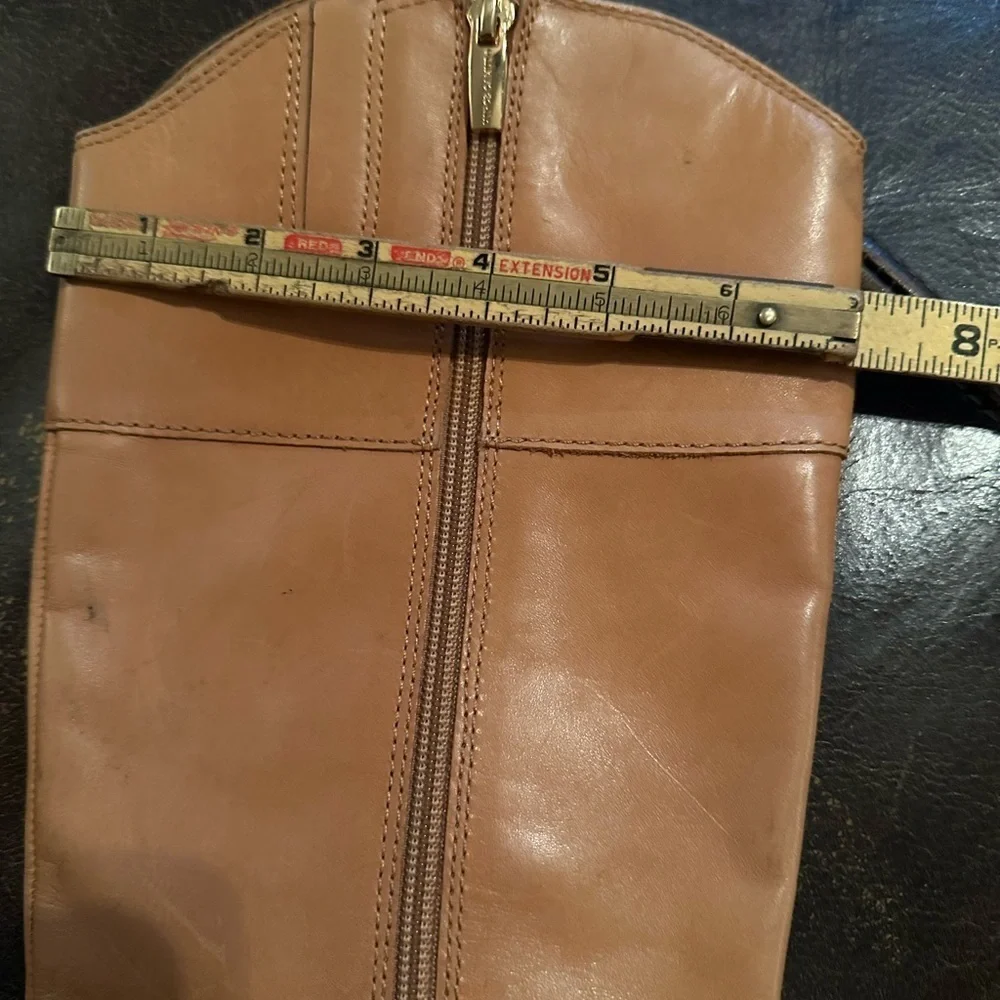 Vince Camuto Alfella Leather Boots Light Cognac Size 5.5 M